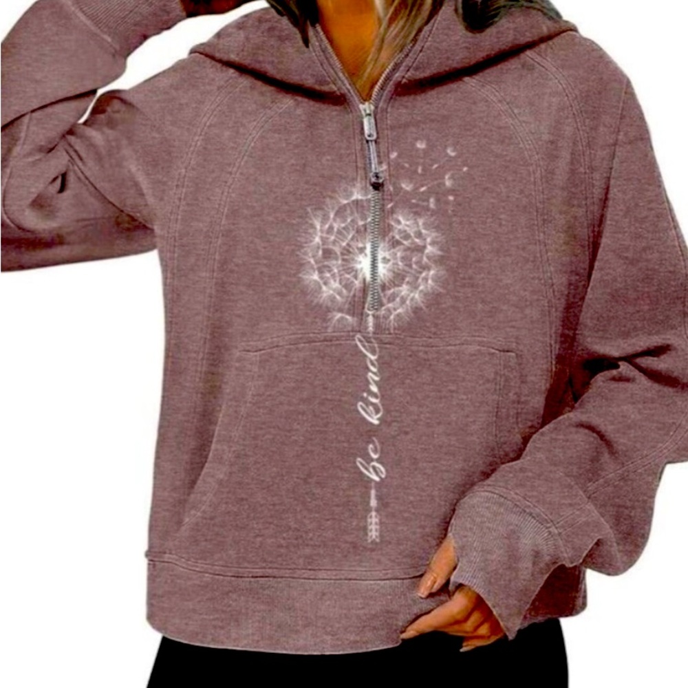 NEW Disamer Womens Size Large Sweatshirt Half Zip Hoodie Clothes Fashion Outfits